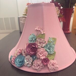 Hand painted, embellished, custom lampshade